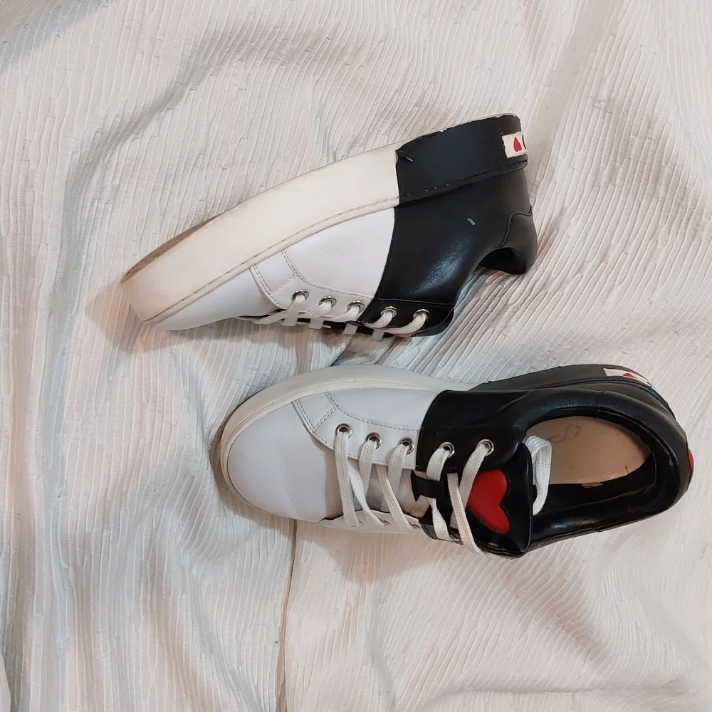 Love Moschino Black and White Sneakers Size 39